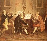hans werer henze A string quartet of the 18th century oil on canvas